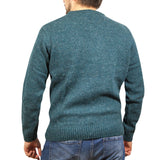 Darrahopens Men's Fashion > Knitwear & Sweaters 100% SHETLAND WOOL CREW Round Neck Knit JUMPER Pullover Mens Sweater Knitted - Sherwood (32) - 3XL