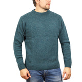 Darrahopens Men's Fashion > Knitwear & Sweaters 100% SHETLAND WOOL CREW Round Neck Knit JUMPER Pullover Mens Sweater Knitted - Sherwood (32) - XXL