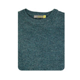 Darrahopens Men's Fashion > Knitwear & Sweaters 100% SHETLAND WOOL CREW Round Neck Knit JUMPER Pullover Mens Sweater Knitted - Sherwood (32) - XXL