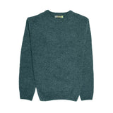 Darrahopens Men's Fashion > Knitwear & Sweaters 100% SHETLAND WOOL CREW Round Neck Knit JUMPER Pullover Mens Sweater Knitted - Sherwood (32) - XXL