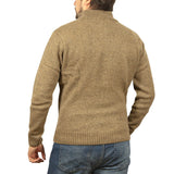 Darrahopens Men's Fashion > Knitwear & Sweaters 100% SHETLAND WOOL Half Zip Up Knit JUMPER Pullover Mens Sweater Knitted - Nutmeg (23) - 4XL