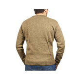 Darrahopens Men's Fashion > Knitwear & Sweaters 100% Shetland Wool V Neck Knit Jumper Pullover Mens Sweater Knitted - Nutmeg (23) - S