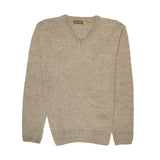 Darrahopens Men's Fashion > Knitwear & Sweaters 100% Shetland Wool V Neck Knit Jumper Pullover Mens Sweater Knitted - Oat Marle (03) - 6XL