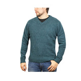 Darrahopens Men's Fashion > Knitwear & Sweaters 100% Shetland Wool V Neck Knit Jumper Pullover Mens Sweater Knitted - Sherwood (32) - 5XL