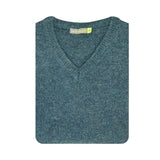 Darrahopens Men's Fashion > Knitwear & Sweaters 100% Shetland Wool V Neck Knit Jumper Pullover Mens Sweater Knitted - Sherwood (32) - M