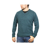 Darrahopens Men's Fashion > Knitwear & Sweaters 100% Shetland Wool V Neck Knit Jumper Pullover Mens Sweater Knitted - Sherwood (32) - XL