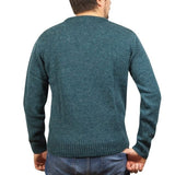 Darrahopens Men's Fashion > Knitwear & Sweaters 100% Shetland Wool V Neck Knit Jumper Pullover Mens Sweater Knitted - Sherwood (32) - XL
