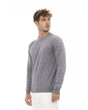 Darrahopens Men's Fashion > Knitwear & Sweaters Alpha Studio Men's Gray Viscose Sweater - 48 IT