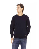 Darrahopens Men's Fashion > Knitwear & Sweaters Baldinini Crewneck Sweater with Metal Monogram M Men