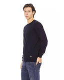 Darrahopens Men's Fashion > Knitwear & Sweaters Baldinini Crewneck Sweater with Metal Monogram M Men