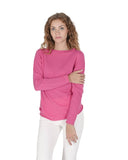 Darrahopens Men's Fashion > Knitwear & Sweaters Crown of Edinburgh Cashmere Women's Cashmere Boatneck Sweater in Fuchsia - M