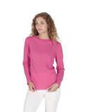 Darrahopens Men's Fashion > Knitwear & Sweaters Crown of Edinburgh Cashmere Women's Cashmere Boatneck Sweater in Fuchsia - M