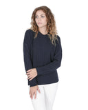 Darrahopens Men's Fashion > Knitwear & Sweaters Crown of Edinburgh Cashmere Women's Cashmere Round Neck Womens Sweater in Navy blue - 46 EU