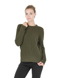 Darrahopens Men's Fashion > Knitwear & Sweaters Crown of Edinburgh Cashmere Women's Cashmere Womens Round Neck Sweater in Khaki - 40 EU