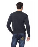 Darrahopens Men's Fashion > Knitwear & Sweaters Embroidered Merino Wool Crew Neck Sweater 4XL Men