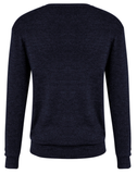 Darrahopens Men's Fashion > Knitwear & Sweaters Mens Advatex Varesa Wool Pullover Jumper Cardigan - Navy