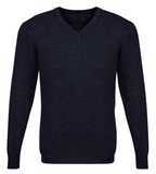 Darrahopens Men's Fashion > Knitwear & Sweaters Mens Advatex Varesa Wool Pullover Jumper Cardigan - Navy - S