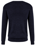 Darrahopens Men's Fashion > Knitwear & Sweaters Mens Advatex Varesa Wool Pullover Jumper Cardigan - Navy - S