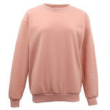 Darrahopens Men's Fashion > Knitwear & Sweaters New Adult Unisex Plain Pullover Fleece Jumper Mens Long Sleeve Crew Neck Sweater, Wash Pink, XL