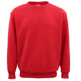 Darrahopens Men's Fashion > Knitwear & Sweaters New Adult Unisex Plain Pullover Fleece Jumper Mens Long Sleeve Crew Neck Sweater, Wash Pink, XL