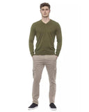 Darrahopens Men's Fashion > Knitwear & Sweaters V-Neck Solid Color Sweater S Men