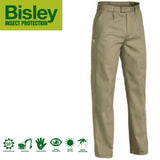Darrahopens Men's Fashion > Pants & Chinos Bisley Mens Insect Protection Drill Work Pants Trousers - Khaki - 112cm