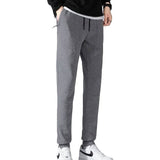 Darrahopens Men's Fashion > Pants & Chinos Men's Fleece Slim Trackpant Sport Joggers w Zipped Pockets Gym Casucal Trousers, Dark Grey, XS