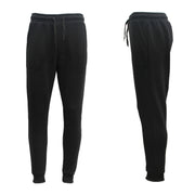 Darrahopens Men's Fashion > Pants & Chinos Mens Unisex Fleece Lined Sweat Track Pants Suit Casual Trackies Slim Cuff XS-6XL, Black, S