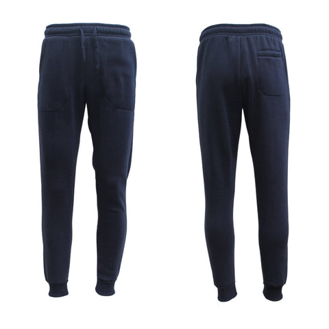 Darrahopens Men's Fashion > Pants & Chinos Mens Unisex Fleece Lined Sweat Track Pants Suit Casual Trackies Slim Cuff XS-6XL, Navy, 3XL