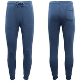 Darrahopens Men's Fashion > Pants & Chinos Mens Unisex Fleece Lined Sweat Track Pants Suit Casual Trackies Slim Cuff XS-6XL, Navy, 3XL