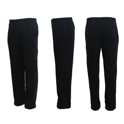 Darrahopens Men's Fashion > Pants & Chinos New Adult Mens Unisex Track Suit Fleece Lined Pants Sport Gym Work Casual Winter, Black, L