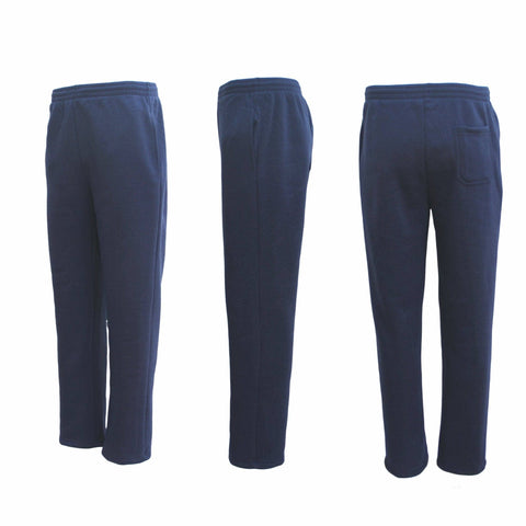 Darrahopens Men's Fashion > Pants & Chinos New Adult Mens Unisex Track Suit Fleece Lined Pants Sport Gym Work Casual Winter, Navy, L
