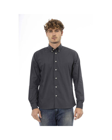 Darrahopens Men's Fashion > Shirts Baldinini Trend Men's Gray Cotton Shirt - XL