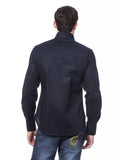 Darrahopens Men's Fashion > Shirts Billionaire Italian Couture Men's Blue Cotton Shirt - 2XL