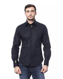 Darrahopens Men's Fashion > Shirts Billionaire Italian Couture Men's Blue Cotton Shirt - L