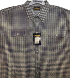 Darrahopens Men's Fashion > Shirts BISLEY SEERSUCKER SHORT SLEEVE SHIRT Plus King Size Work Cotton Blend Check - BS2772_CMVB (MVB) - L