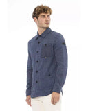 Darrahopens Men's Fashion > Shirts Buttoned Italian Collar Shirt with Front Pockets 48 IT Men