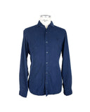 Darrahopens Men's Fashion > Shirts Cotton Velvet Logo Shirt with Button Closure - Long Sleeves L Men