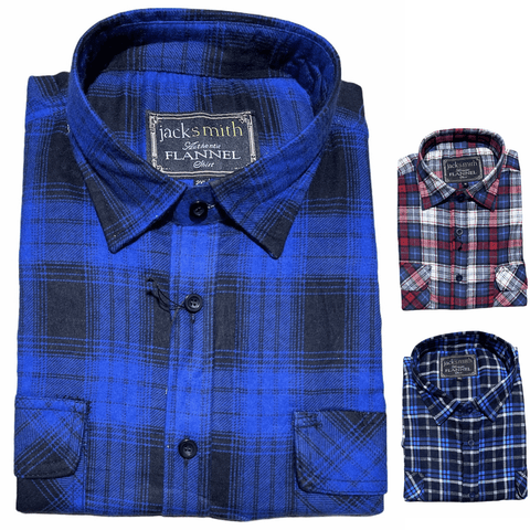 Darrahopens Men's Fashion > Shirts Mens Flannelette Long Sleeve Pullover Shirt 100% Cotton Flannel - Half Placket