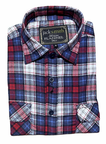 Darrahopens Men's Fashion > Shirts Mens Flannelette Long Sleeve Pullover Shirt 100% Cotton Flannel - Half Placket - Red Check - 3XL