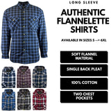 Darrahopens Men's Fashion > Shirts Mens Flannelette Shirt 100% Cotton Check Authentic Flannel Long Sleeve Vintage - Burgundy - S