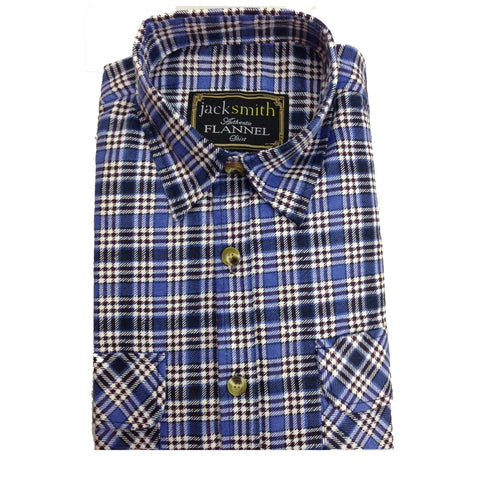 Darrahopens Men's Fashion > Shirts Mens FLANNELETTE SHIRT Check 100% COTTON Flannel Vintage Long Sleeve - 48 (Full Placket) - M