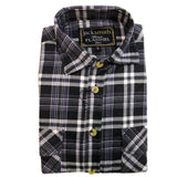 Darrahopens Men's Fashion > Shirts Mens Half Placket Flannelette Long Sleeve Pullover Shirt 100% Cotton Check Authentic Flannel  - Burgundy - S