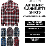Darrahopens Men's Fashion > Shirts Mens Half Placket Flannelette Long Sleeve Pullover Shirt 100% Cotton Check Authentic Flannel  - Burgundy - S