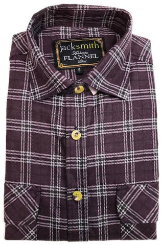 Darrahopens Men's Fashion > Shirts Mens Half Placket Flannelette Long Sleeve Pullover Shirt 100% Cotton Check Authentic Flannel  - Burgundy - S