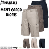 Darrahopens Men's Fashion > Shorts HUSKI Cargo Shorts Mens Cascade Microfibre Flexi Fit Short Army Military 515206