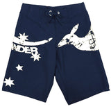 Darrahopens Men's Fashion > Shorts Men's Adult Board Shorts Australia Day Kangaroo Down Under Souvenir Beach Wear, Navy/Yellow, XL