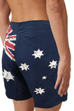 Darrahopens Men's Fashion > Shorts Men's Adult Board Shorts Australian Flag Australia Day Souvenir Navy Beach Wear, Navy, L