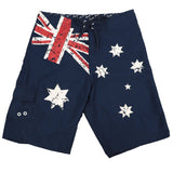 Darrahopens Men's Fashion > Shorts Men's Adult Board Shorts Australian Flag Australia Day Souvenir Navy Beach Wear, Navy, S