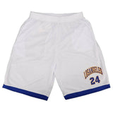 Darrahopens Men's Fashion > Shorts Men's Basketball Sports Shorts Gym Jogging Swim Board Boxing Sweat Casual Pants, White - Los Angeles 24, XL
